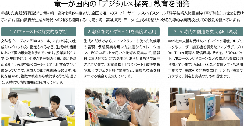 AIと協働する学びとUNESCO AI Competency Frameworkの4つの観点を示す図